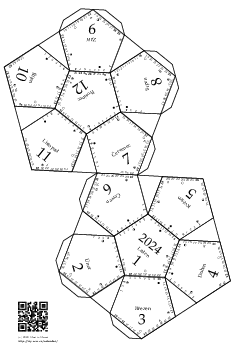 Dodecalendar for year 2024